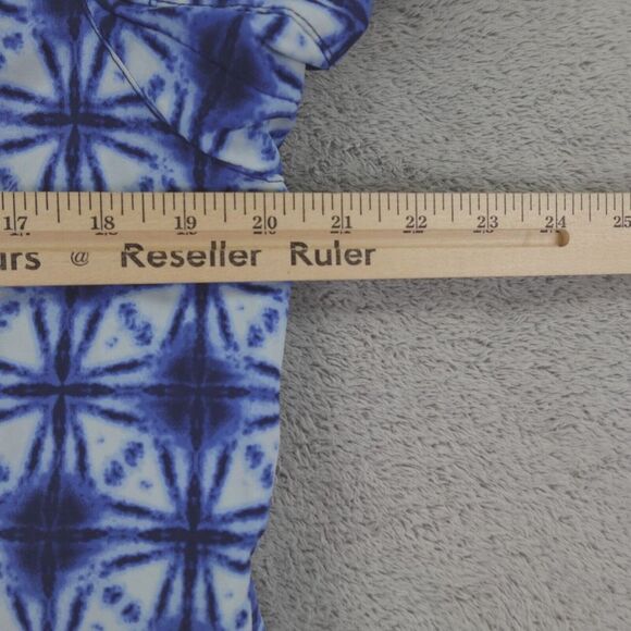Duluth Trading Jacket Womens Small Blue White‎ Tie Dye Geometric Rain Grabreaker - Picture 5 of 15